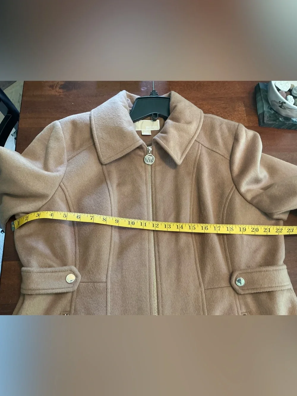 NWOT Michael Kors Classic Zip-Front Women's Coat in Camel XLP